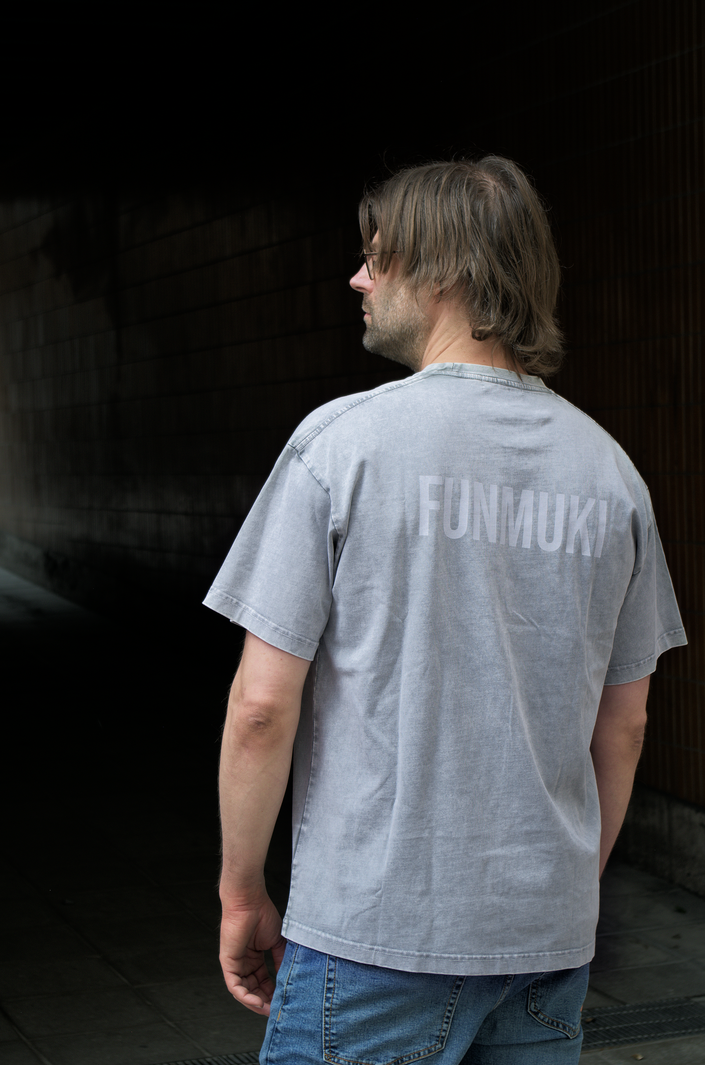 Snow Washed Oversized Cotton T-Shirt