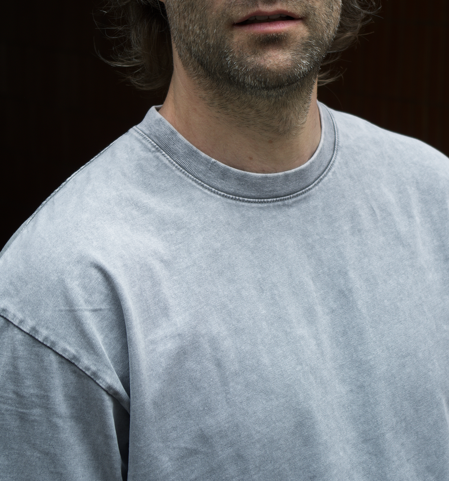 Snow Washed Oversized Cotton T-Shirt