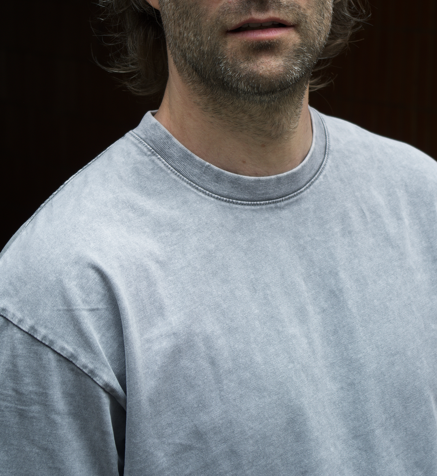 Snow Washed Oversized Cotton T-Shirt