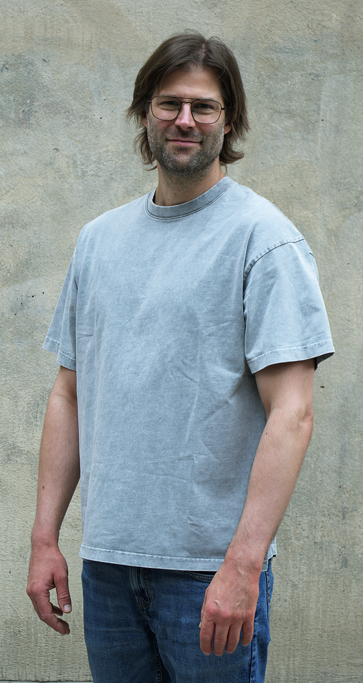 Snow Washed Oversized Cotton T-Shirt