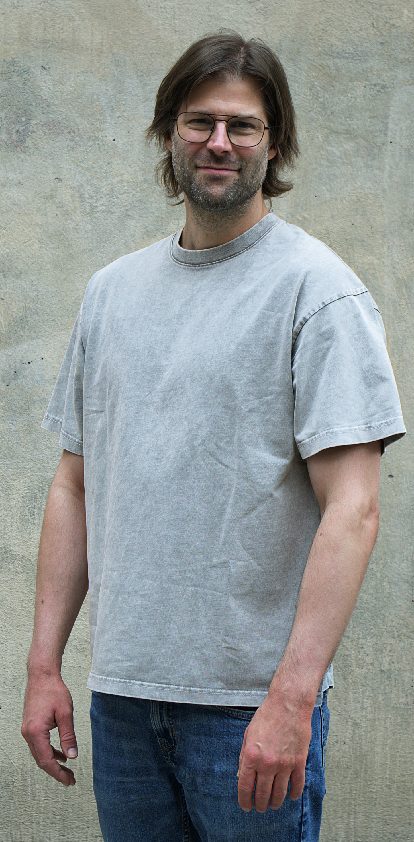 Snow Washed Oversized Cotton T-Shirt