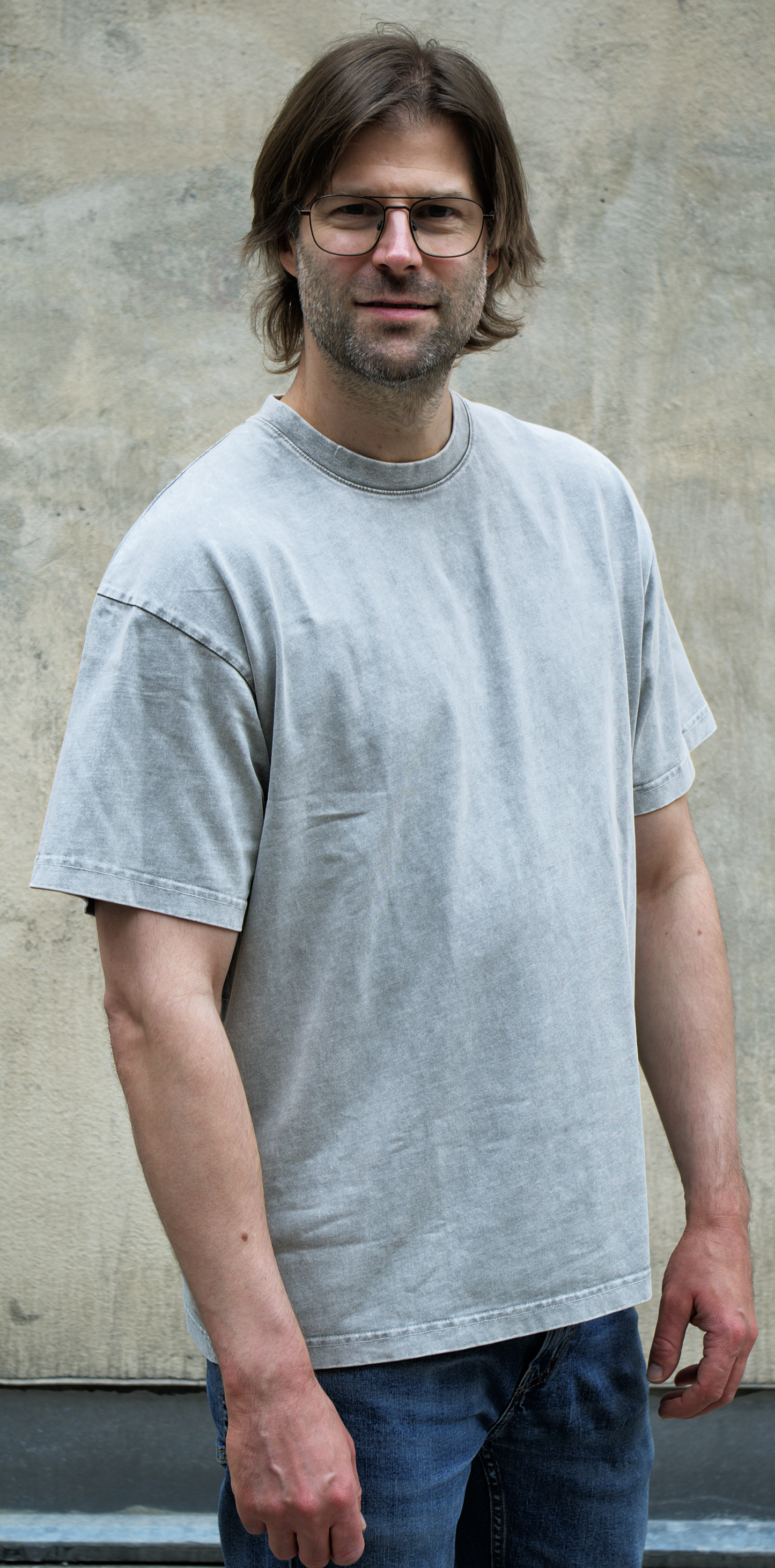 Snow Washed Oversized Cotton T-Shirt